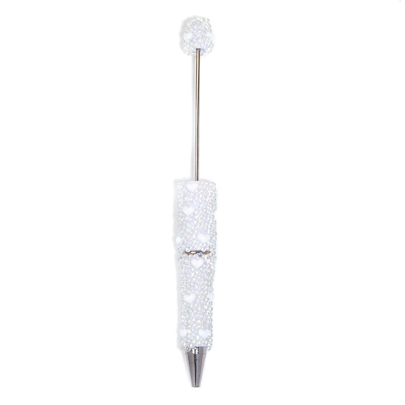 Wholesale 5pcs beadable pens DIY glass mermaid bead love full diamond bead pen